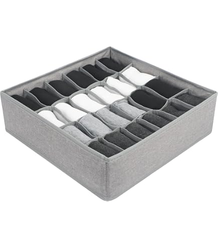 Amazon｜整理整頓ボックス 衣類収納 靴下 下着 折り畳み 24マス 大容量